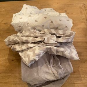 Pottery Barn Crib Sheets (2 pottery barn and one target brand)